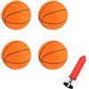 AolKee 4 palloni da Basket in PVC Resistente, Diametro 18 cm, per Bambini, con Pompa, per Giochi in Interni ed Esterni, Feste in Piscina (Arancione)