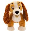Disney Store Peluche ufficiale Lady Medium per bambini, personaggio coccoloso con texture sfocata e dettagli ricamati, collare e piastrina, peluche Disney adatto a tutte le età