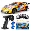 JONRRYIN Macchina Telecomandata Drift, 1:14 RC Drift Car, 4WD 25km/h Radiocomandata Auto con Luce LED, Regalo di Giocattolo Auto per Adulti e Bambini di Età Superiore agli 8 Anni (Giallo)
