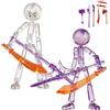 Generico Action Figure Snodabili, Set Di Action Figure Da Collezione, Con Articolazioni Multiple, Bambole Meccaniche A Corpo Intero, Pupazzi A Bastone Snodabili E Staccabili (2 pezzi-C)
