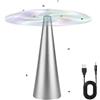 mizikuu USB Repellente Mosche da Tavolo, Anti Mosche Ventola con Gancio Sospesa Ventilatore Repellente per Zanzare Terrazze Ristoranti Tengono Lontano le Vespe e Gli Insetti dal Cibo Argento