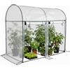 Baroni Home Serra da Giardino con Copertura in PVC Trasparente, Telaio in Acciaio Resistente, Porta Avvolgibile con Cerniera, Protezione da Pioggia, Vento e Uccelli (Senza Ripaini a Volta)