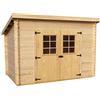 HABRITA CASETTA FORESTA MOD. CHARENTE IN LEGNO MASSELLO AD INCASTRO 20 MM 300X185 CON PAVIMENTO