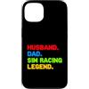 Gamer Retro Arcade Style Sarcastic Humor Custodia per iPhone 13 Divertente Detto Marito Papà Sim Racing Legend