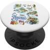 Happy Destiny Hawaii, HI, USA Pacifico Mappa Icone PopSockets PopGrip Adesivo
