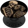 GreatDaneFans Grande alano amante dei cani scheletro abbraccio gotico arte di Halloween PopSockets PopGrip Adesivo