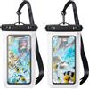Carehabi Custodia Smartphone Impermeabile, 2 Pezzi Borsa Impermeabile Mare Adatta Per Nuoto Surf Rafting Immersioni Ecc, Compatibile Con Tutti I Telefoni Sotto I 7 Pollici