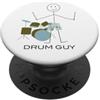 Whyitsme Design Divertente rullante da uomo Guy Boy Drummer PopSockets PopGrip Adesivo