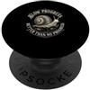 Slow Pace Humor Co Progresso lento Meglio di nessun progresso Lumaca Humor gioco di parole PopSockets PopGrip Adesivo