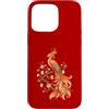 Birds of Mahjong Apparel Custodia per iPhone 15 Pro Max Piastrella decorativa Mahjong Phoenix Bird Cherry Blossoms Floral Lover