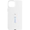Elegant Nuptial Wear Custodia per iPhone 15 Plus Celebrazione classica della fascia blu dell'abito da sposa bianco