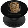 Positive Mindset with Animals Carino Cat Lion Costume Mindset Citazione Amante Animali Mood PopSockets PopGrip Adesivo