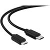 conecto Cavo di collegamento da USB C a Micro USB 2.0 da 1,00 m, cavo dati e cavo di ricarica, nero