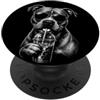 Retro Staffordshire Staffy Coffee Dog Me Staffordshire Bull Terrier Bere Caffè Ghiacciato Cane Divertente PopSockets PopGrip Adesivo