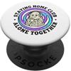 Ironic Introvert Quotes & Gifts Regalo da caffè retrò Ghost Staying Home Club Alone Together PopSockets PopGrip Adesivo