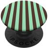 Elegant Geometric Vertical Lines Pattern Linee Verticali Estetiche A Strisce Verdi Menta E Marrone Carino PopSockets PopGrip Adesivo