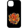 phoenix skater fire bird myth board skat Custodia per iPhone 14 Plus Skateboard Fiery Phoenix Retro