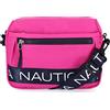 Nautica, borsa a tracolla regolabile in nylon, Rosa caldo, Taglia unica