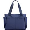 PORRASSO Borsa Tote Borsa a Tracolla in Nylon Donna Borsa a Mano Tote Borsetta per Shopping Viaggio Lavoro Uso Quotidiano Blu