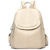 LEMITA Zaino da donna di grande capacità in pelle morbida zaino borsa da viaggio borsa da viaggio, bianco