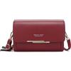PORRASSO Donna Portafoglio Borsa a Tracolla Borsa per Cellulare Portamonete PU Carte di Credito Portafoglio per Festa Nozze Viaggio Rosso Vino