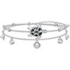 VONALA Bracciale celtico/ananas/tartaruga marina/amore in argento sterling 925 link pila bracciali gioielli irlandesi regali per donne signore, Argento sterling