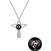 TAISGONGBY Collana a Proiezione Personalizzata, Collana con Ti Amo in 100 Lingue | Collana a Proiezione con Immagine All'Interno Personalizzata, Collana con Foto Nascosta, Collane con Foto Ricordo per Donne