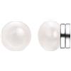Airokiy Orecchini magnetici con perle per donne, orecchini a clip per sposa, orecchini a perno magnetici in argento per orecchie non forate, 6 mm, Perla sintetica, Nessuna pietra preziosa