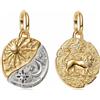 MSPOVOF Medaglione Sole, Luna e Leone Charm,S925 perline in argento sterling, per bracciali e collane, regalo di gioielli per donne