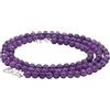Lebensquelle Plus Collana con perline in pietra preziosa + chiusura in argento 925 (Ametista)