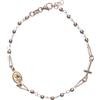 Holyart Bracciali in argento e oro: Bracciale rosario colore dorato Santa Rita argento 925