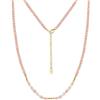 HeyMeili Collana girocollo di perle barocche e opale rosa in argento placcato oro per donna gioielli collane regolabile festa regalo