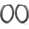 Bestyle Orecchini Cerchio Argento 925 Donna Oro/Argento Anallergici Leggeri | Piccoli Orecchini Cerchio Oro Placcato 14K alla Moda, Larghezza 8/10/12/14/16/18/20 mm, Regalo per Ragazze Donne Mamma