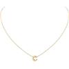 ChicSilver Collana Donna Argento 925 Collanina con Lettera Argento C Collane Placcato Oro in Argento con Iniziale C con Confezione Regalo