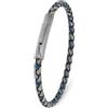 Simaru Braccialetto in Vera Pelle Intrecciata - Bracciale Unisex per Uomo e Donna - Chiusura in Acciaio Inox - Fatto a Mano in Germania - Elegante, Regolabile e Anallergico
