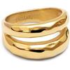 SINGULARU - Anello Oceana. Acciaio avec Placcatura in oro 18 kt. Gioielli da donna.. Taglia 14.