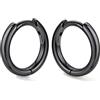 Bestyle Orecchini Cerchio Argento 925 Donna Oro/Argento Anallergici Leggeri | Piccoli Orecchini Cerchio Oro Placcato 14K alla Moda, Larghezza 8/10/12/14/16/18/20 mm, Regalo per Ragazze Donne Mamma