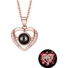 TAISGONGBY Collana a Proiezione con Foto, Collana a Proiezione a Cuore Personalizzata