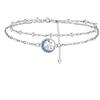 Hifeeled Bracciale Luna Donna Argento 925 Braccialetto Gatto con Zirconia Cubica Doppia Catena Regolabile(16+4) Gioielli Donna Regalo Originale
