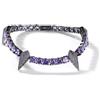VAKTWPDLY Elegante bracciale tennis multicolore da 4 mm con denti e artigli per donna - Gioiello in zirconi placcato oro 18 carati, collana girocollo a catena tennis in stile hip hop per uomo e donna