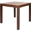 CREVICOSTA QUALITY MARK MARCAS DE CALIDA TAVOLO CARIBE QUADRATO CHOCOLATE. mobile terrazza giardino| imitazione rattan| interni ed esterni| mobili da campeggio| foro per ombrello| patio | ampio balcone| picknic| outdoor|