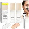 Doukesh 2 Pezzi Mira Glow Fondotinta Pelli Mature SPF15 Fondotinta Adattivo Fondotinta Cambia Colore con Pennello Fondotinta Coprenza Naturale Texture Idratante Trucco a Lunga Tenuta