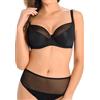 Teyli - Reggiseno Donna con Ferretto - Imbottito con Aggiunta di Delicato Tulle - Lingerie Elegante e Confortevole. Nero 4B