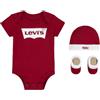 Levi's Classic Batwing Infant Hat Bodysuit Bootie Set 3pc Tutina per bambino e neonato Unisex - Bimbi 0-24