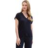 TOM TAILOR Maglietta Basic da Donna con Scollo a V, 10668 - Sky Captain Blue, L