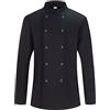 MISEMIYA - Giacca Cuoco Uomo - Giacca Cucina Uomo - Divisa Ristorante 682-3XL, Giacca da Cuoco 682 - Nera
