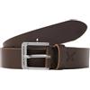 JACK & JONES JACROCK LEATHER BELT NOOS, cintura di pelle Uomini, Brown Stone, 90
