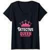Detective Queen Espionage Investigator S Donna Detective Queen Espionage True Crime Spy Investigator Spying Maglietta con Collo a V