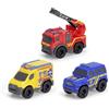 Dickie Toys Set di 3 auto di soccorso Mercedes-Benz, con ruota libera e parti mobili, camion dei pompieri, auto della polizia e ambulanza, giocattolo a partire dai 3 anni (203712029)