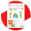OFITURIA Fogli Colorati A5 80g, Confezione da 50 Fogli - Carta Colorata per Lavoretti, Stampante e Scrapbooking - Fogli A5 Colorati - Ideale Origami, Ufficio e Scuola (Rosso)